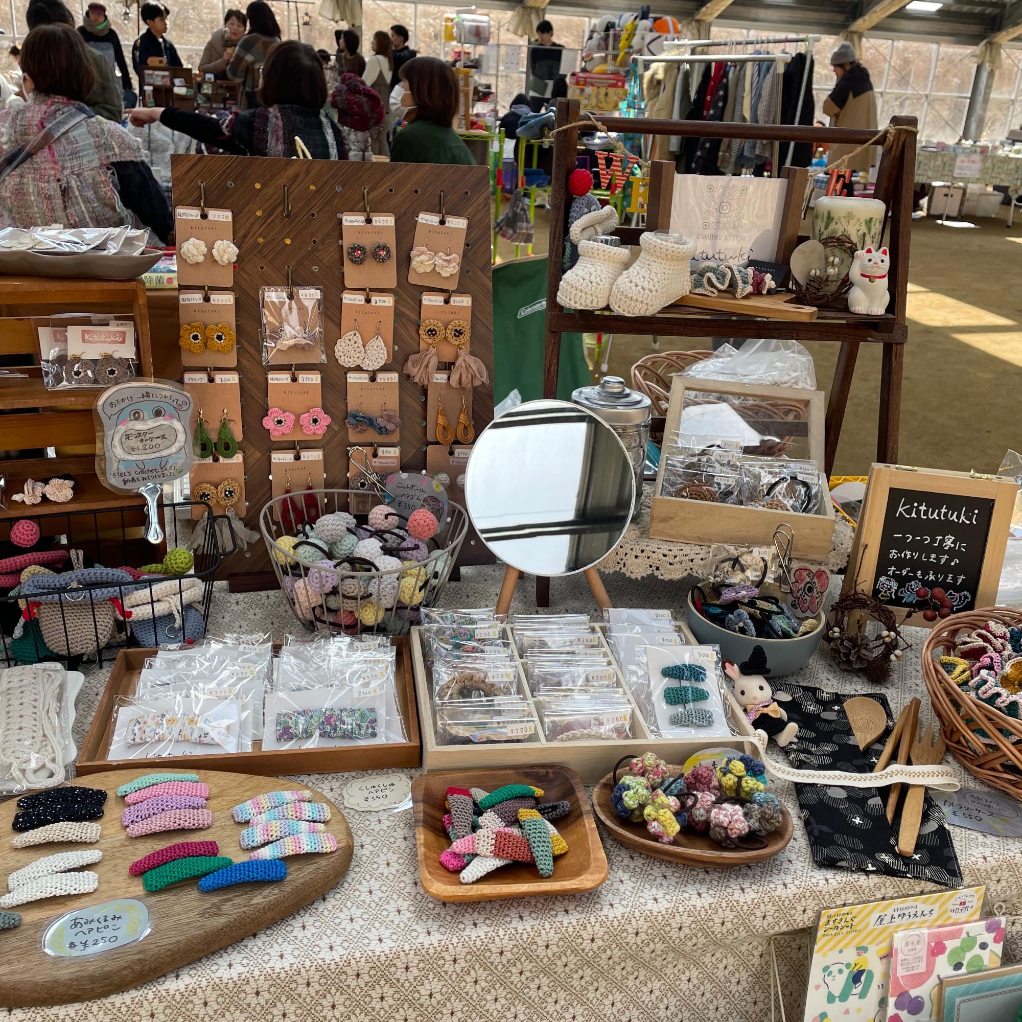 真冬のフリマの様子