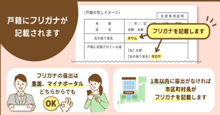 ふりがなを記載する項目の説明画像