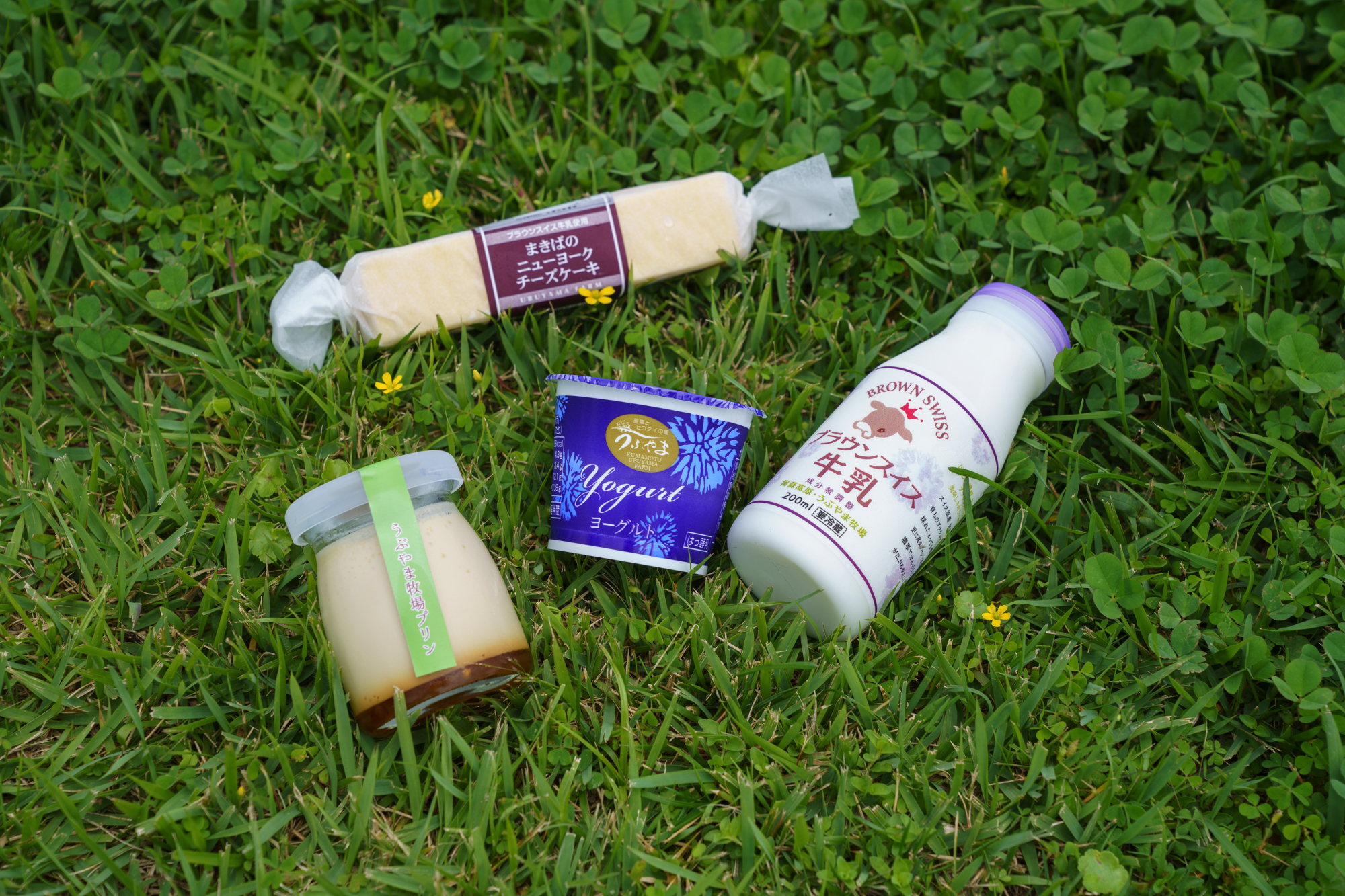 うぶやま牧場の乳製品商品アイテム