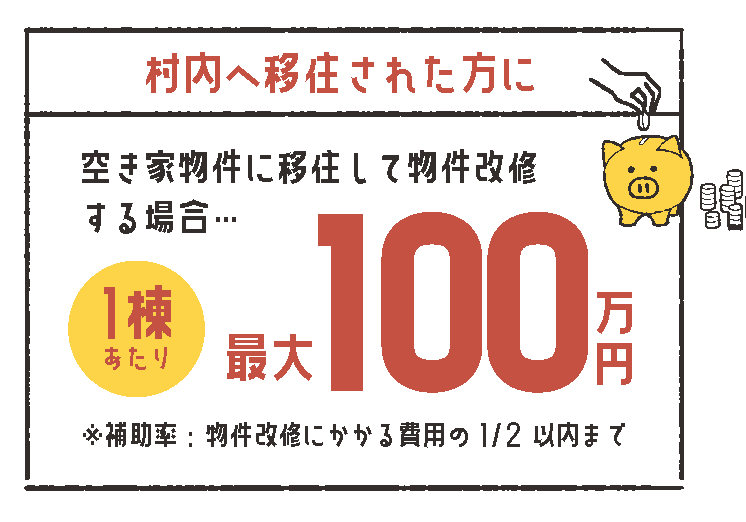 村内移住された方に物件改修補助